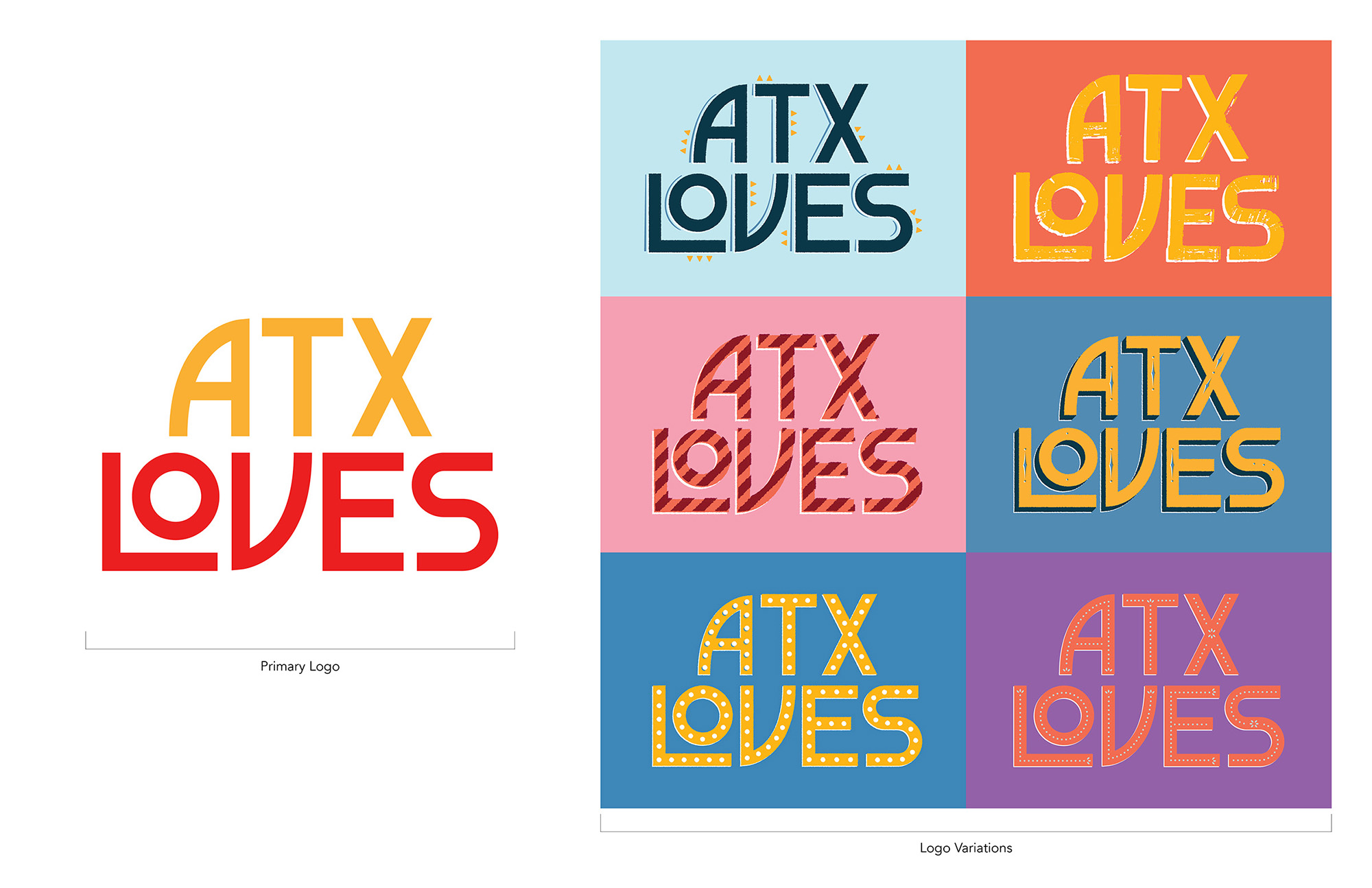 atx loves logo variations